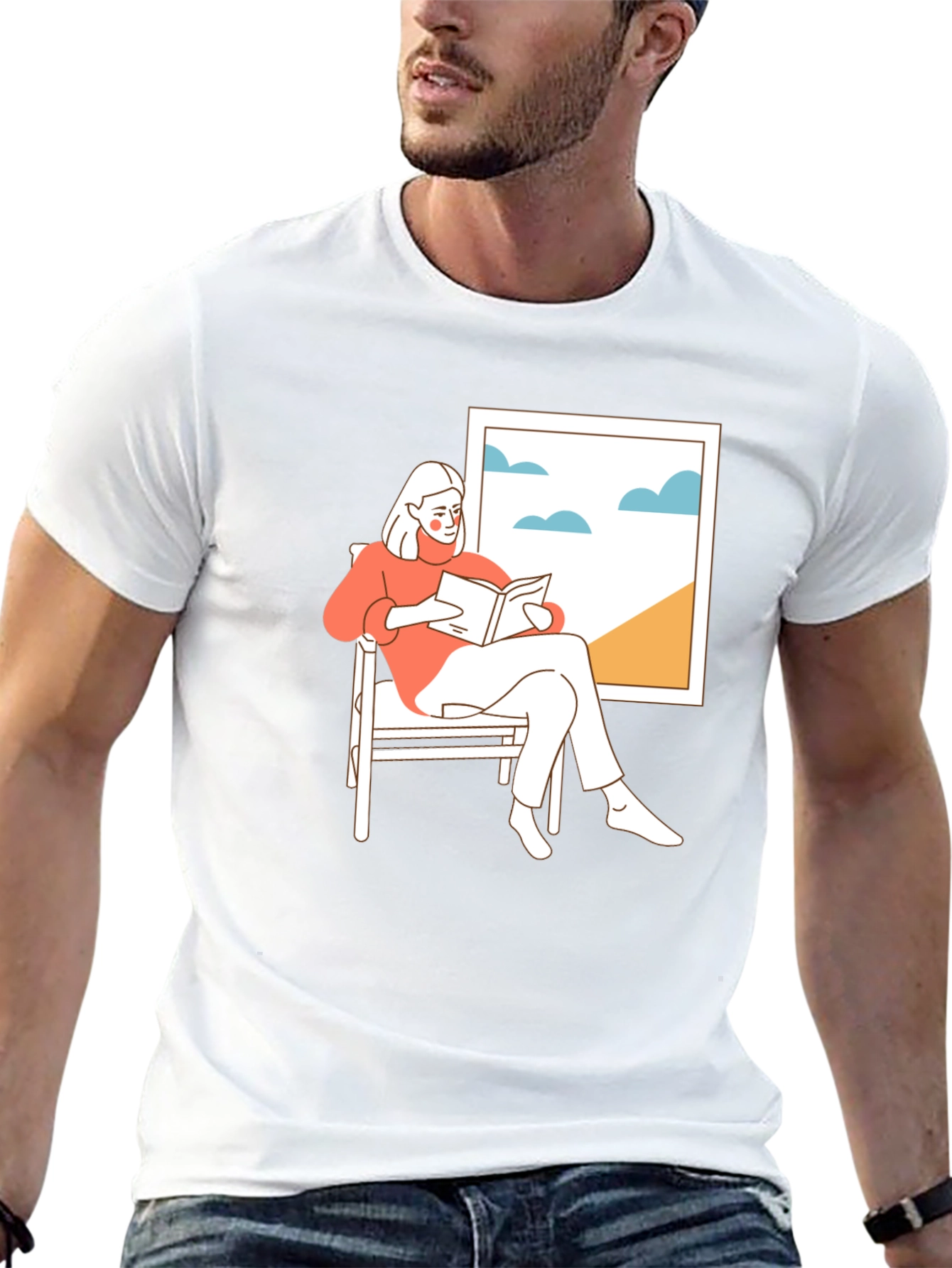Relaxing Reader Black T-Shirt