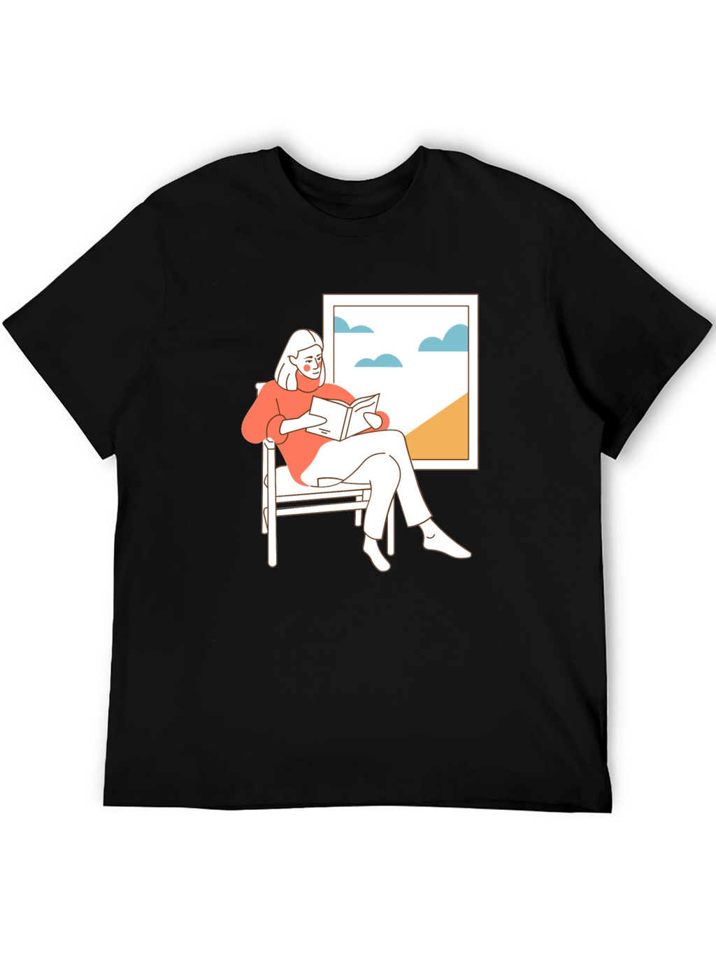 Relaxing Reader Black T-Shirt