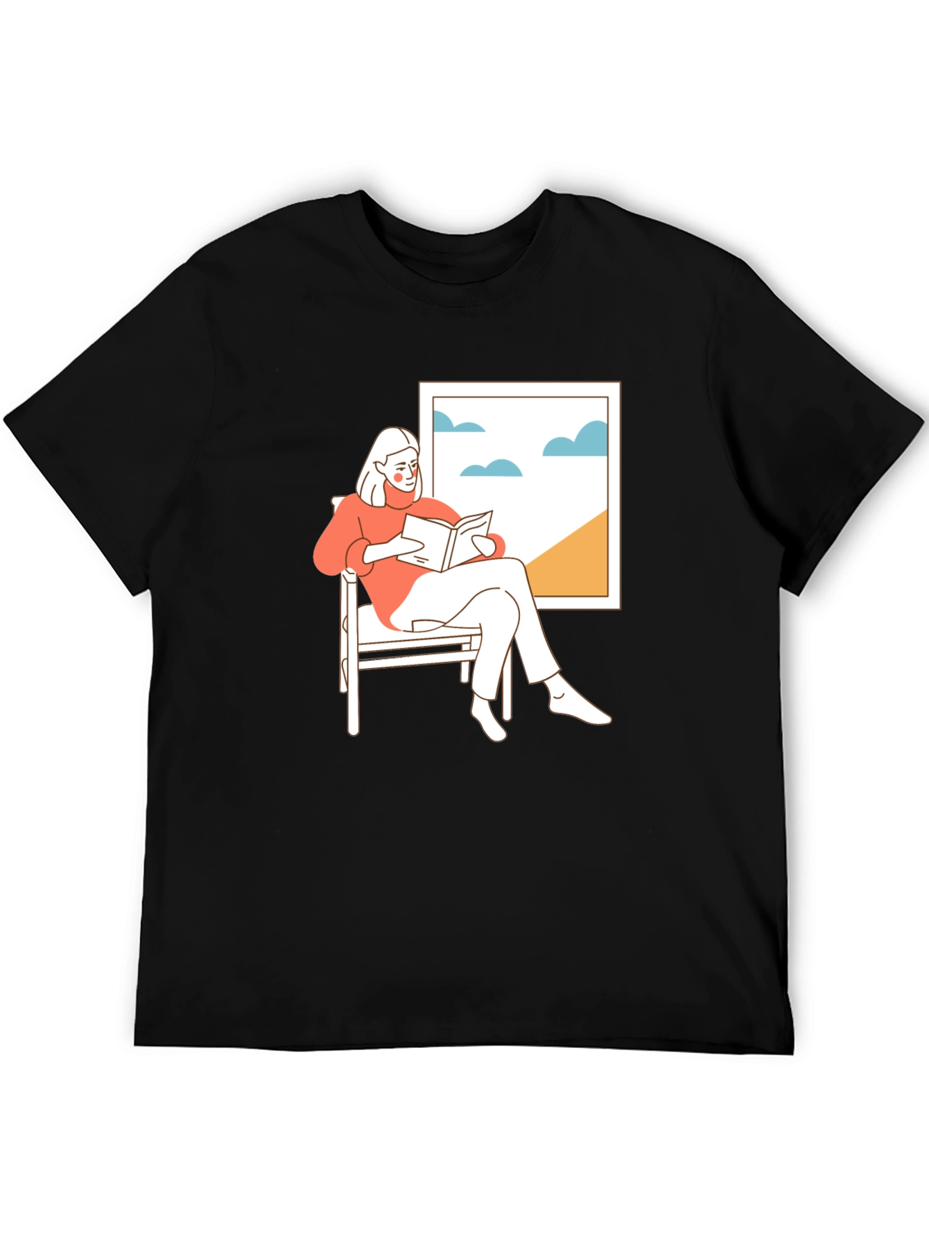 Relaxing Reader Black T-Shirt