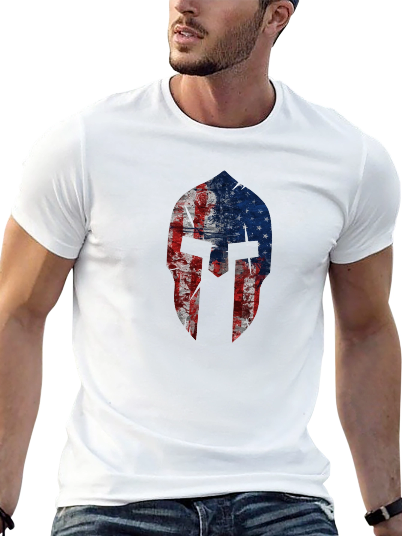 American Spartan Helmet T-Shirt