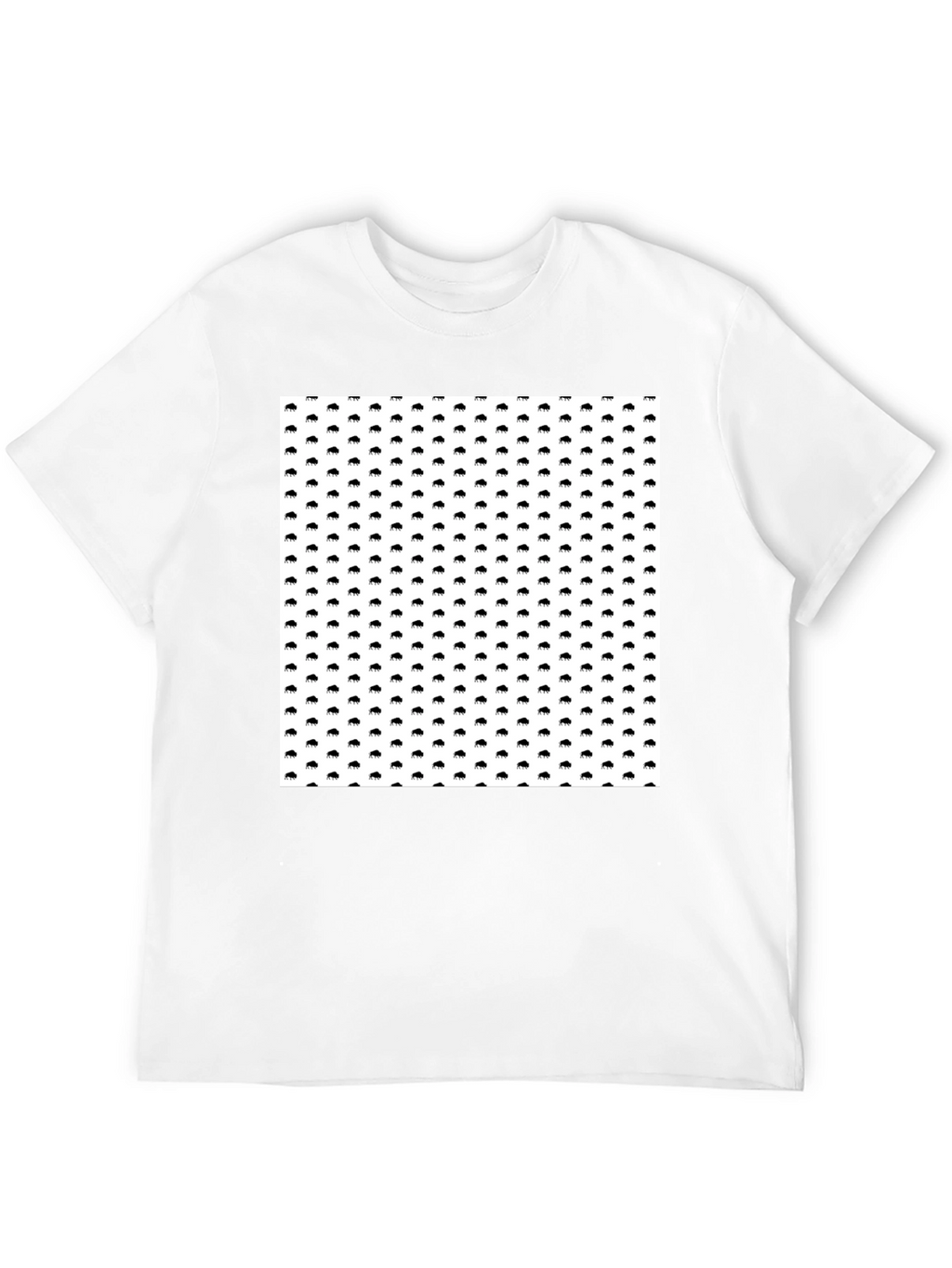 Modern Buffalo Print Black T-Shirt
