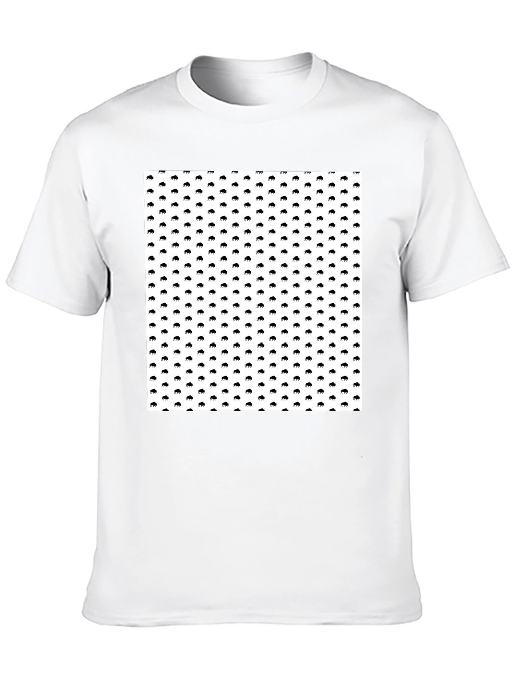 Modern Buffalo Print Black T-Shirt