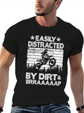 Easily Distracted By Dirt Bike Graphic Tee