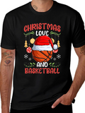 Christmas Love & Basketball Holiday Graphic Tee
