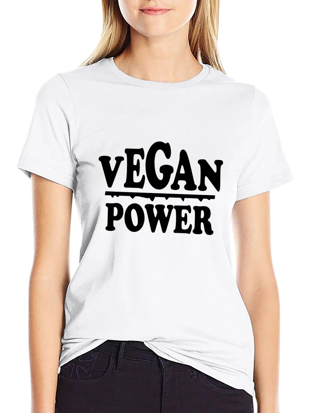 Vegan Power Graphic Tee - Black