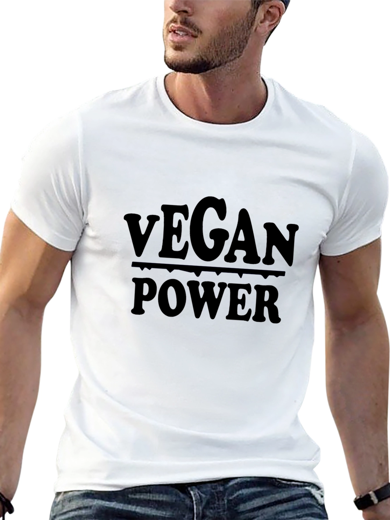 Vegan Power Graphic Tee - Black