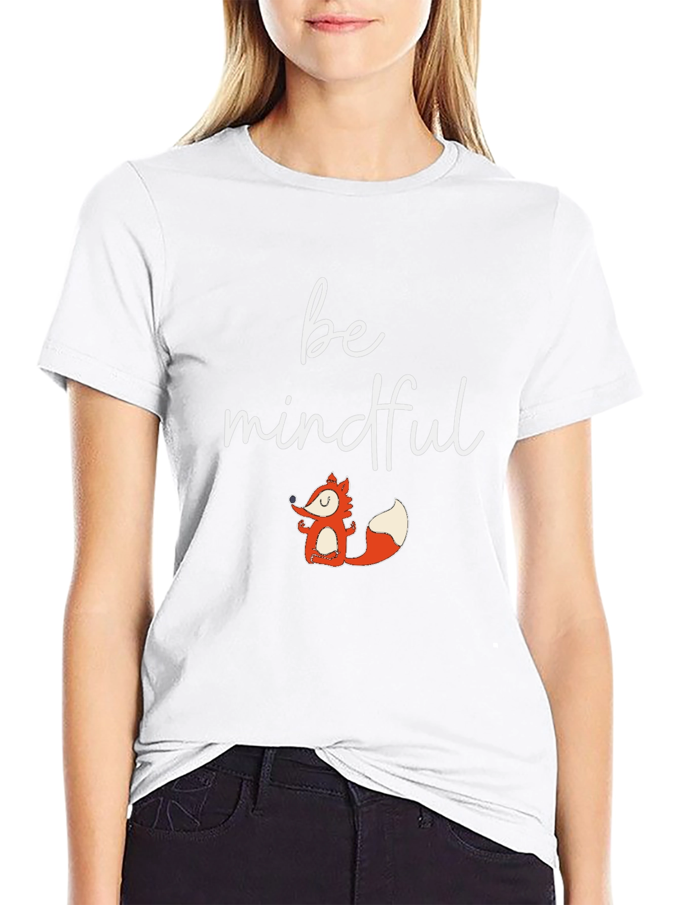 Be Mindful Fox Graphic T-Shirt
