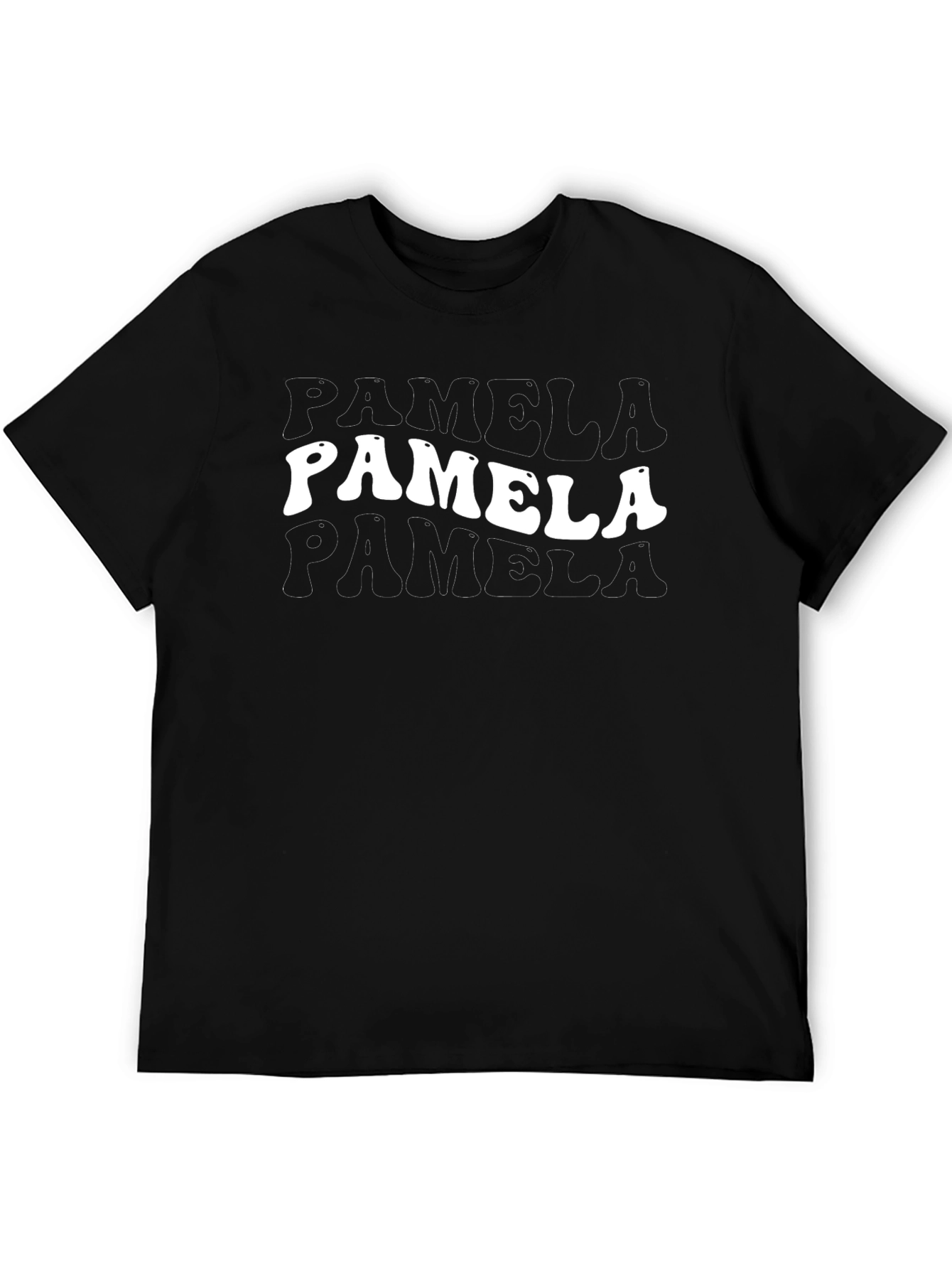 Retro Pamela T-Shirt - Black Cotton Blend