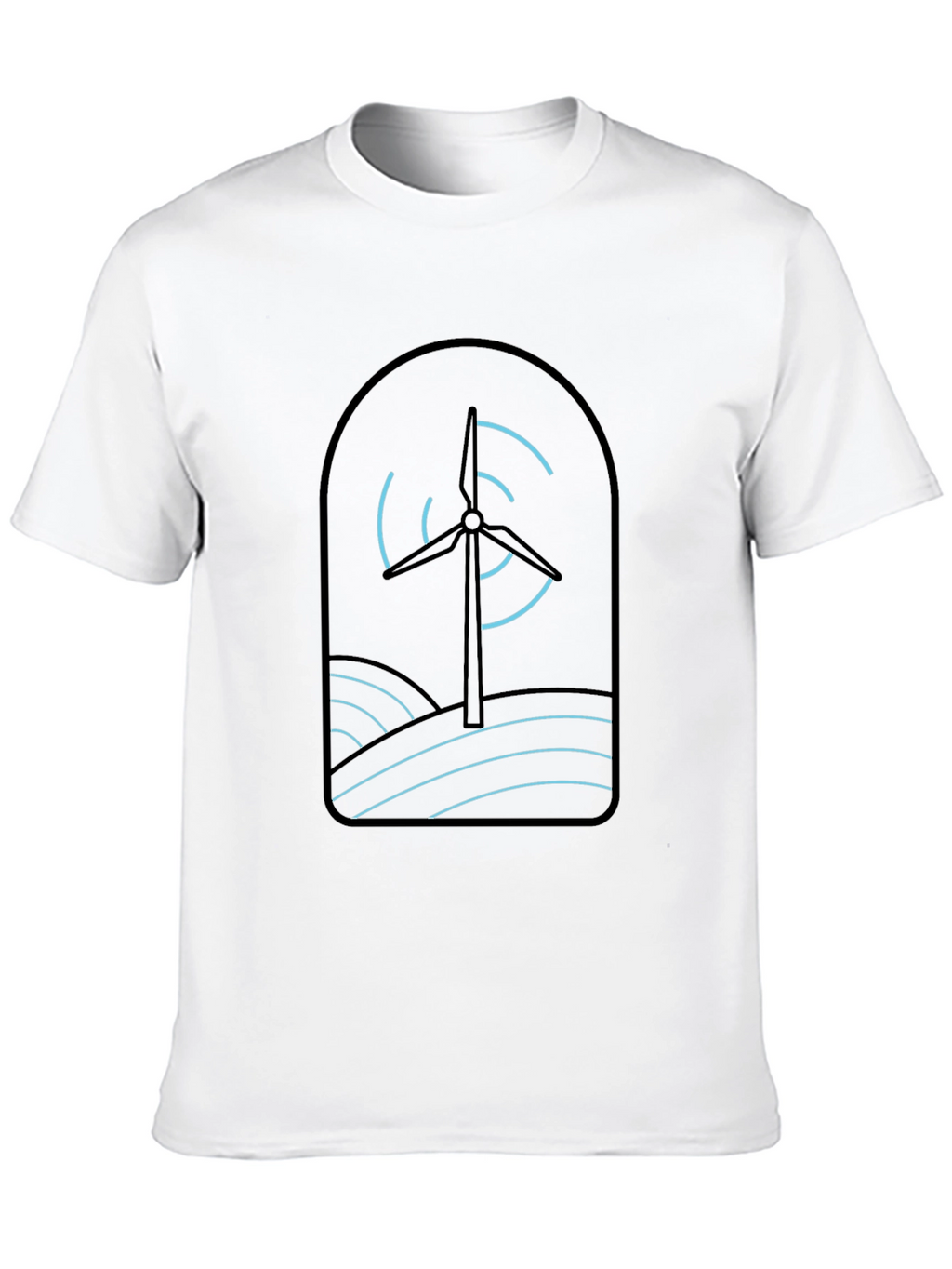 Eco Windmill Graphic Tee - Black Cotton