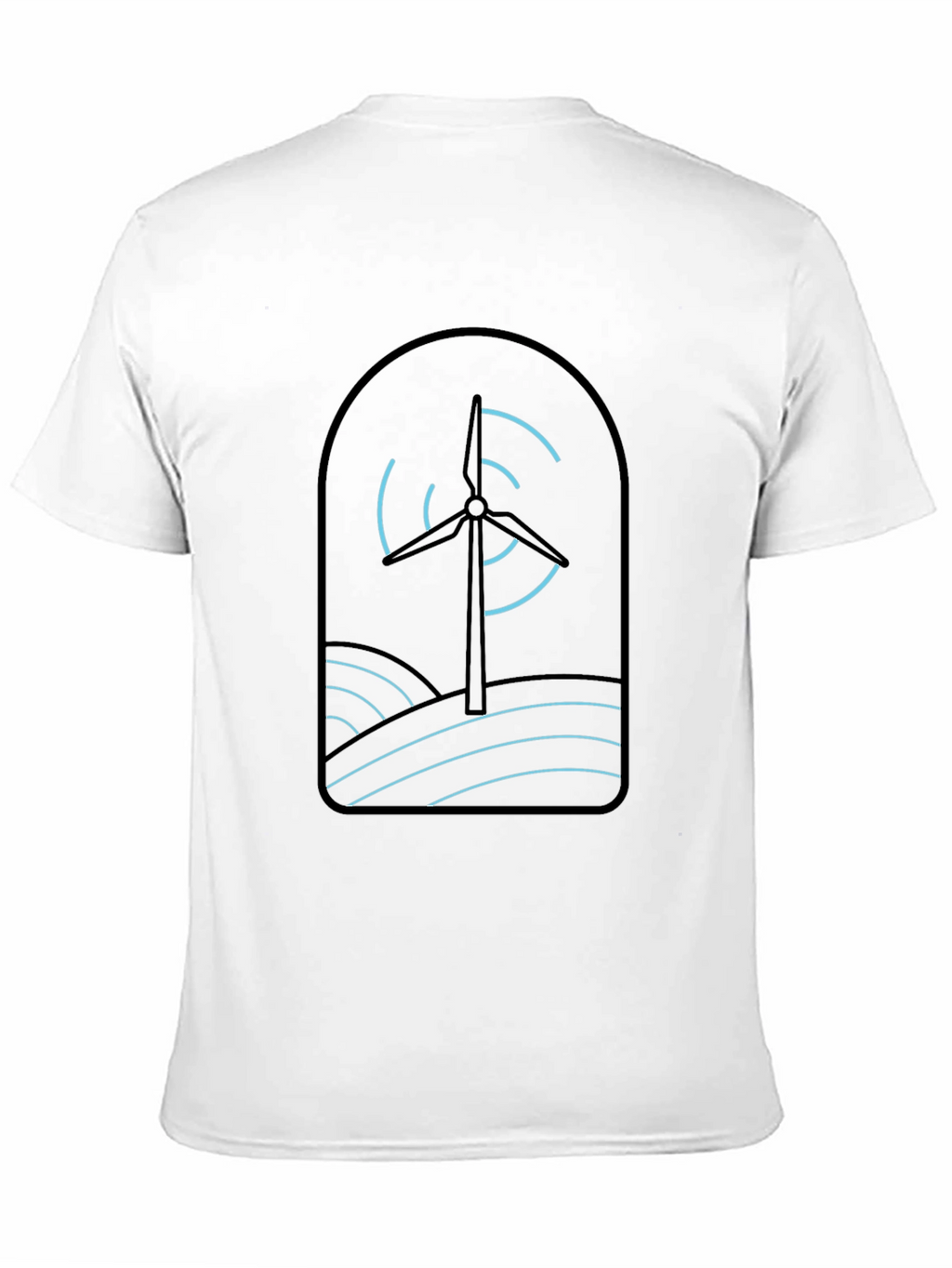 Eco Windmill Graphic Tee - Black Cotton