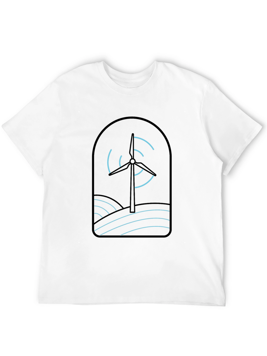Eco Windmill Graphic Tee - Black Cotton