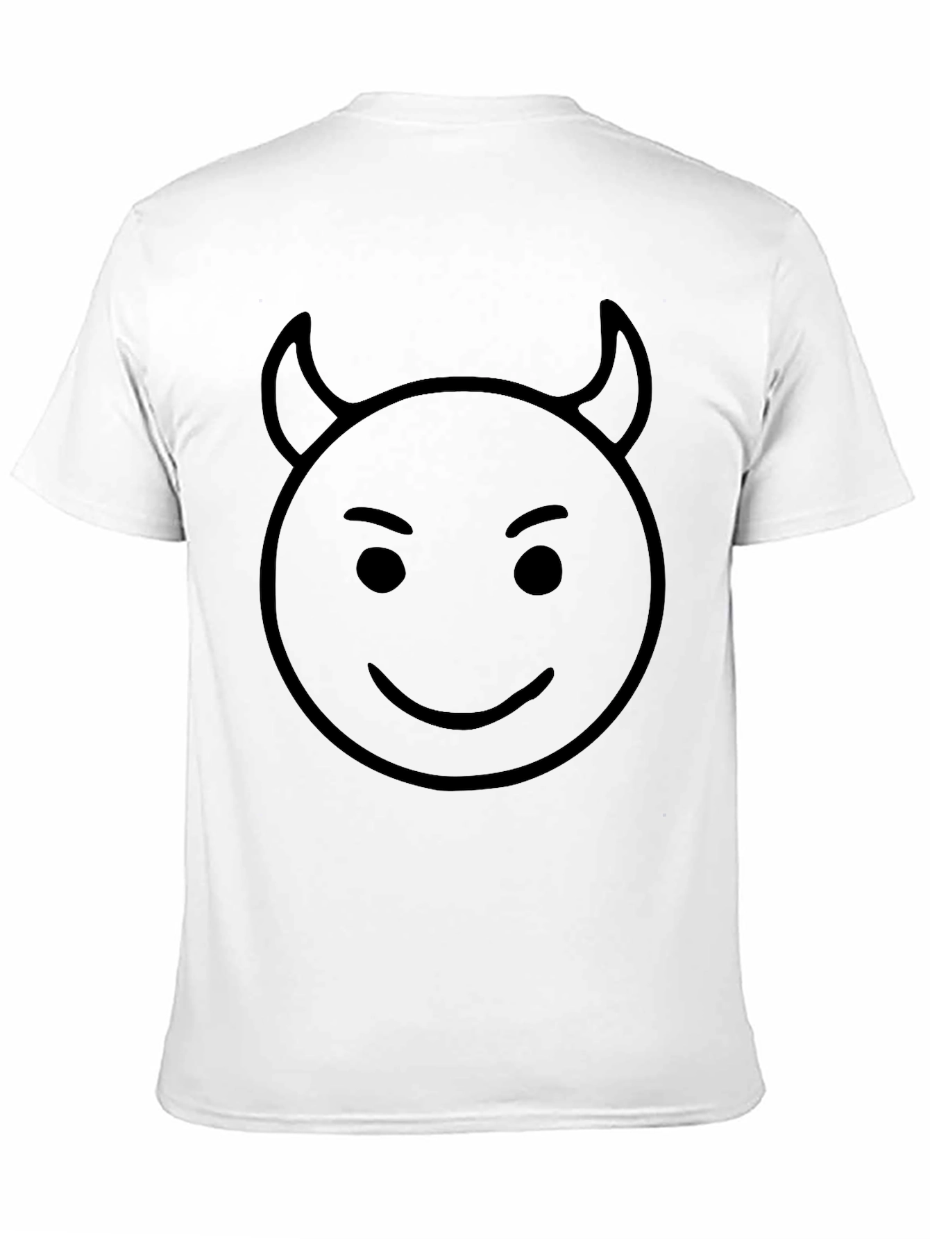 Devil Emoji Graphic Black T-Shirt