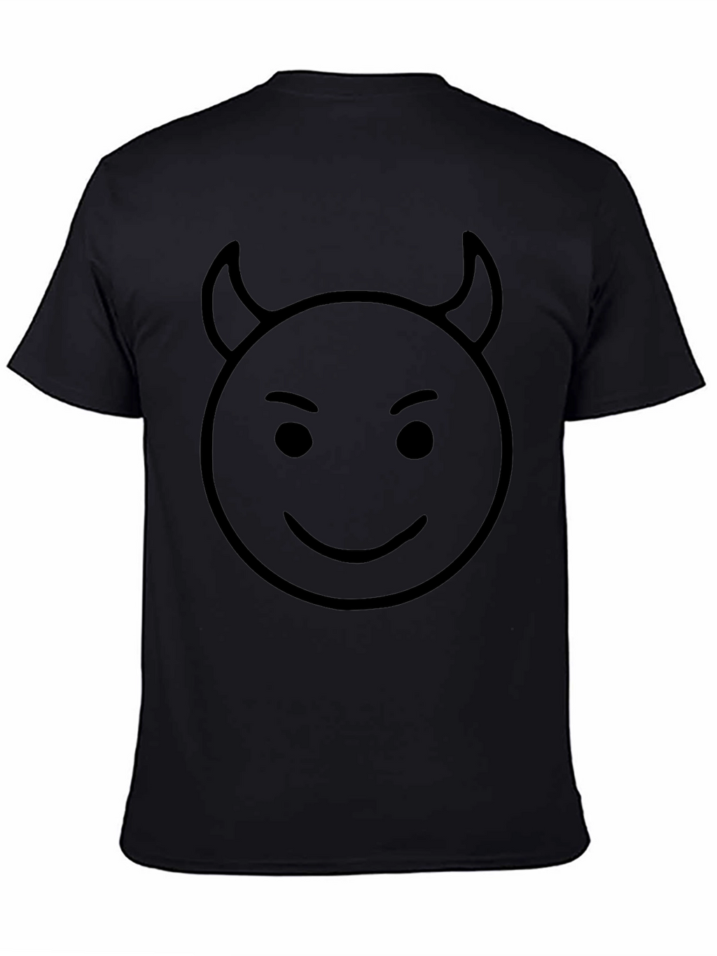 Devil Emoji Graphic Black T-Shirt