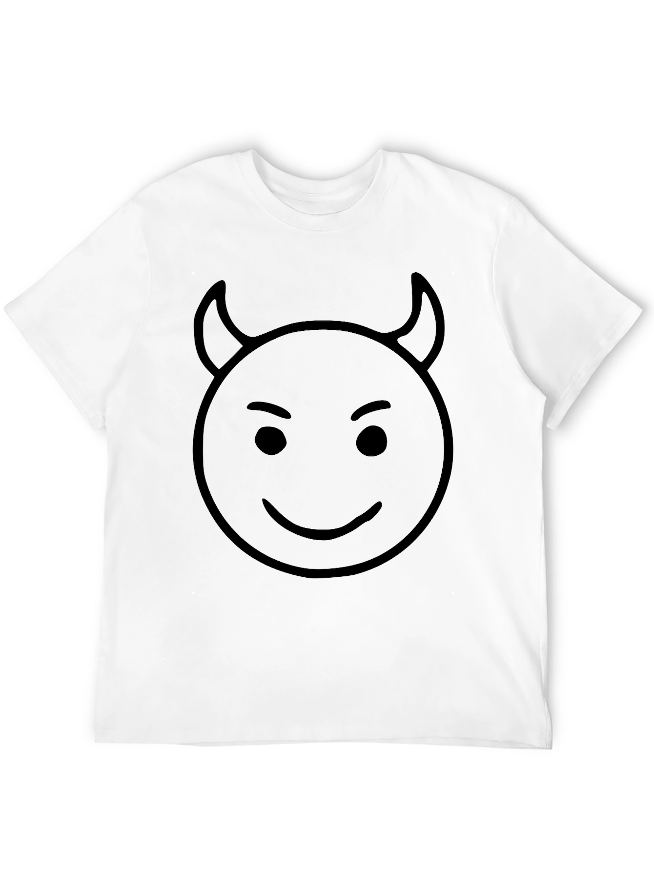 Devil Emoji Graphic Black T-Shirt