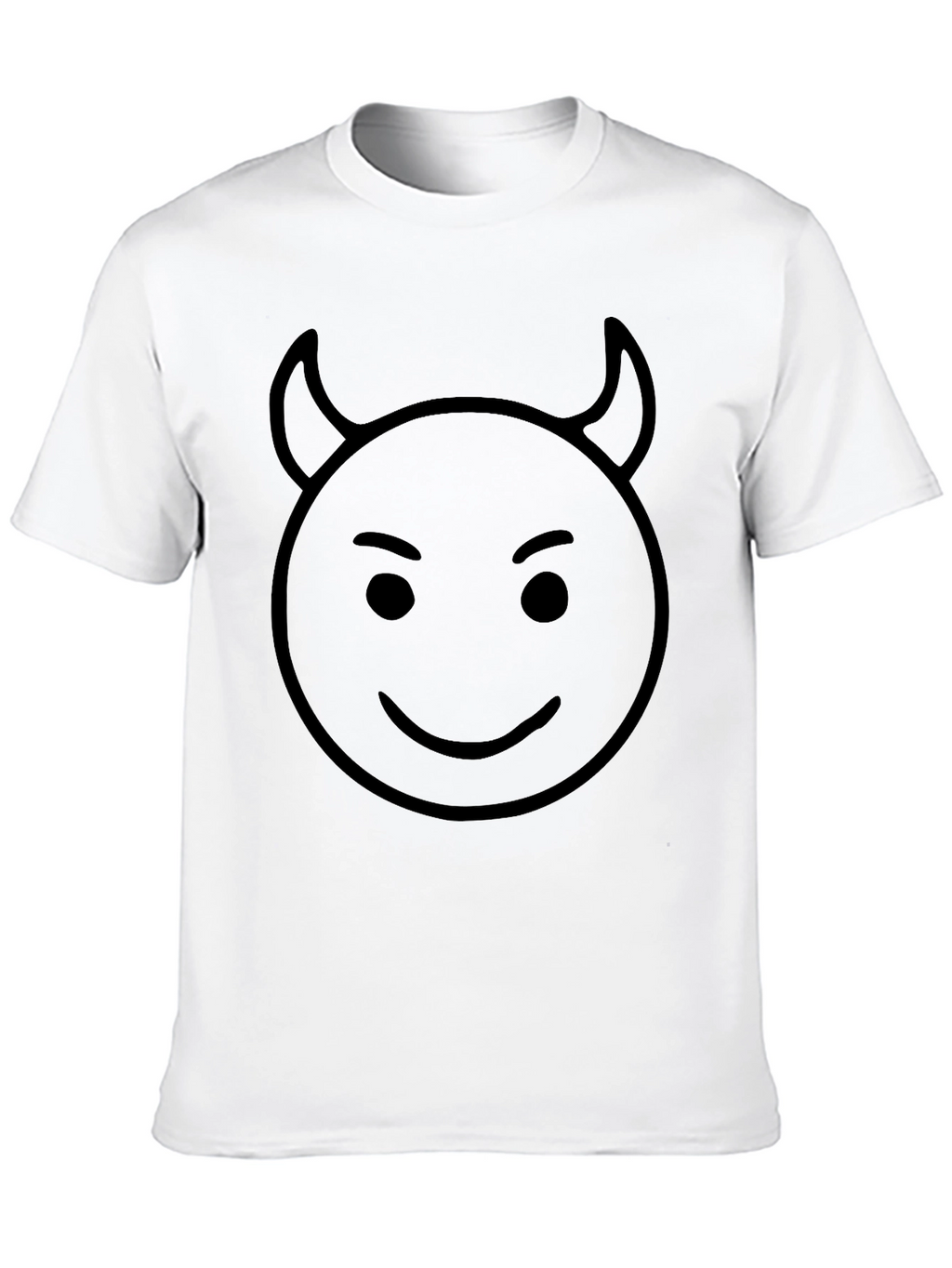 Devil Emoji Graphic Black T-Shirt