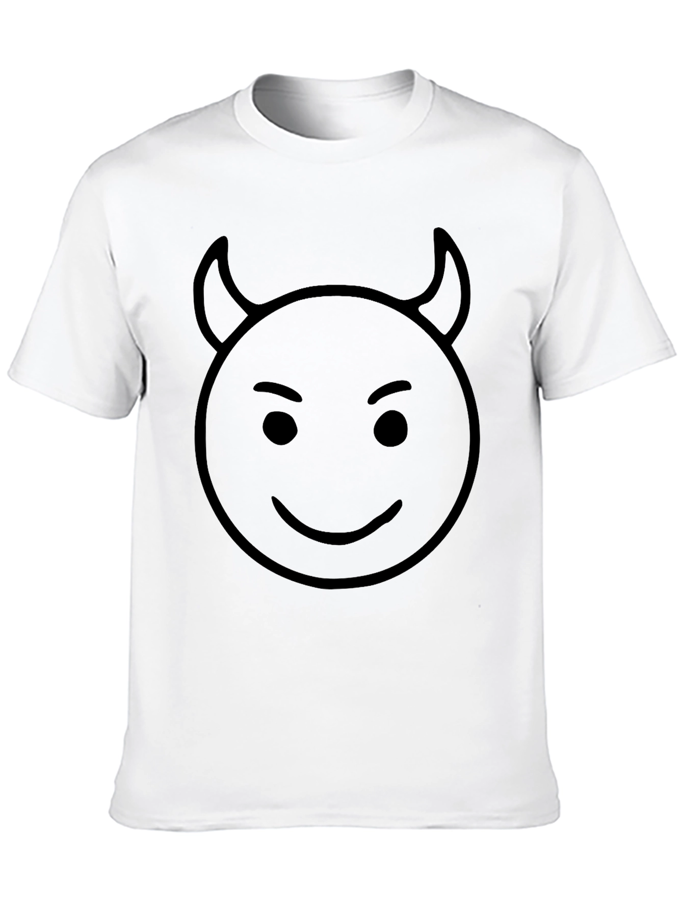 Devil Emoji Graphic Black T-Shirt