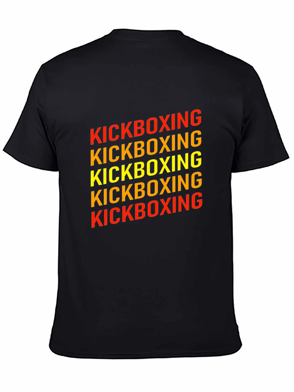 Kickboxing Graphic Print Tee - Black