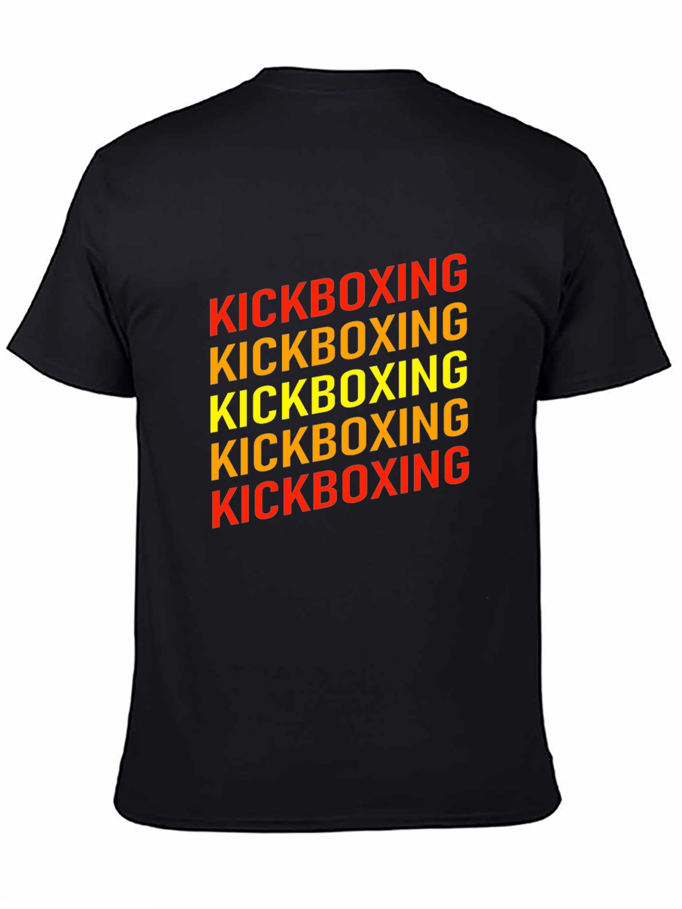 Kickboxing Graphic Print Tee - Black