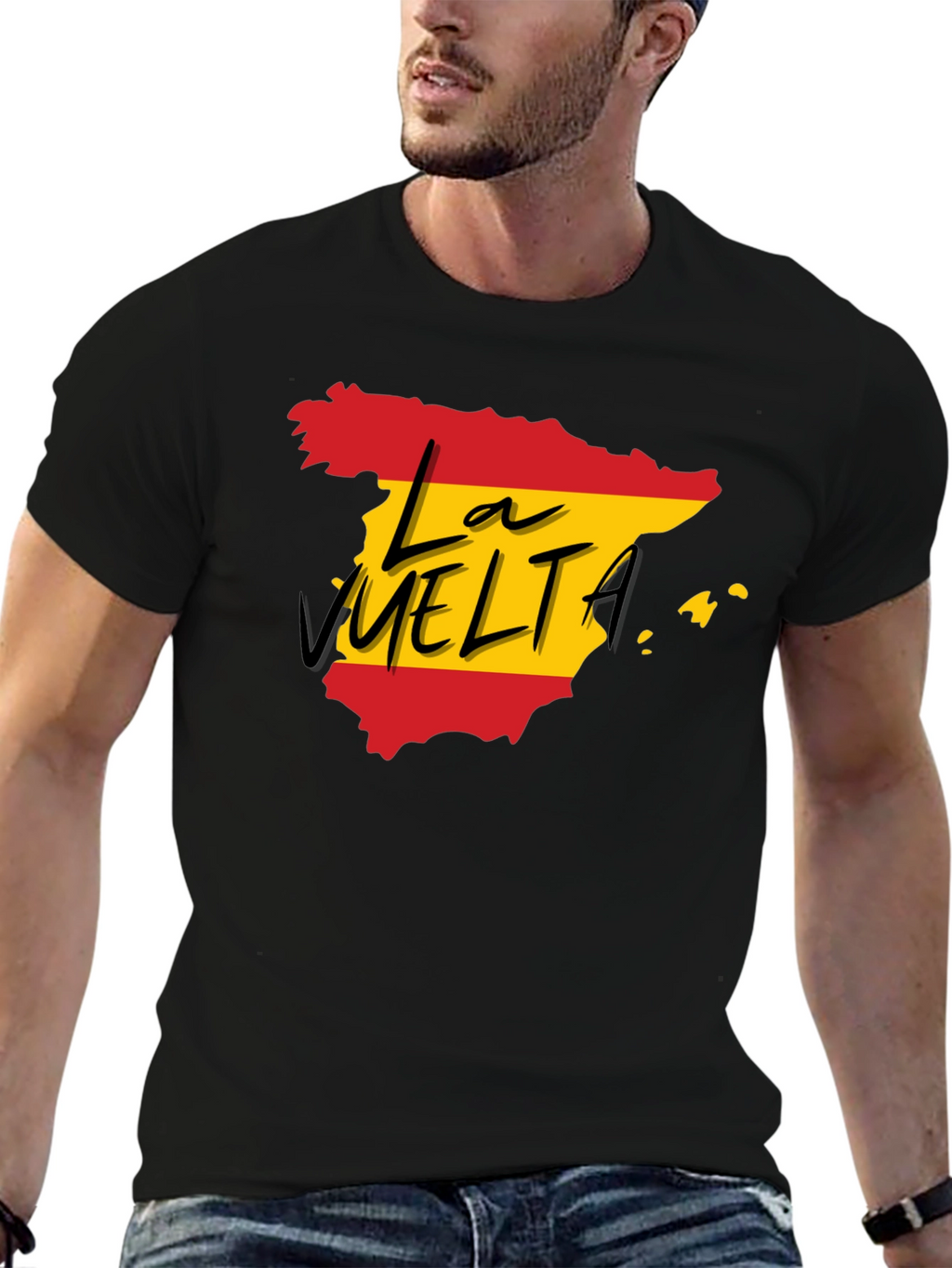 La Vuelta Spain T-Shirt - Black Cotton Tee