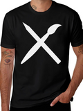 Artists Tee: Brush & Pencil Graphic T-Shirt