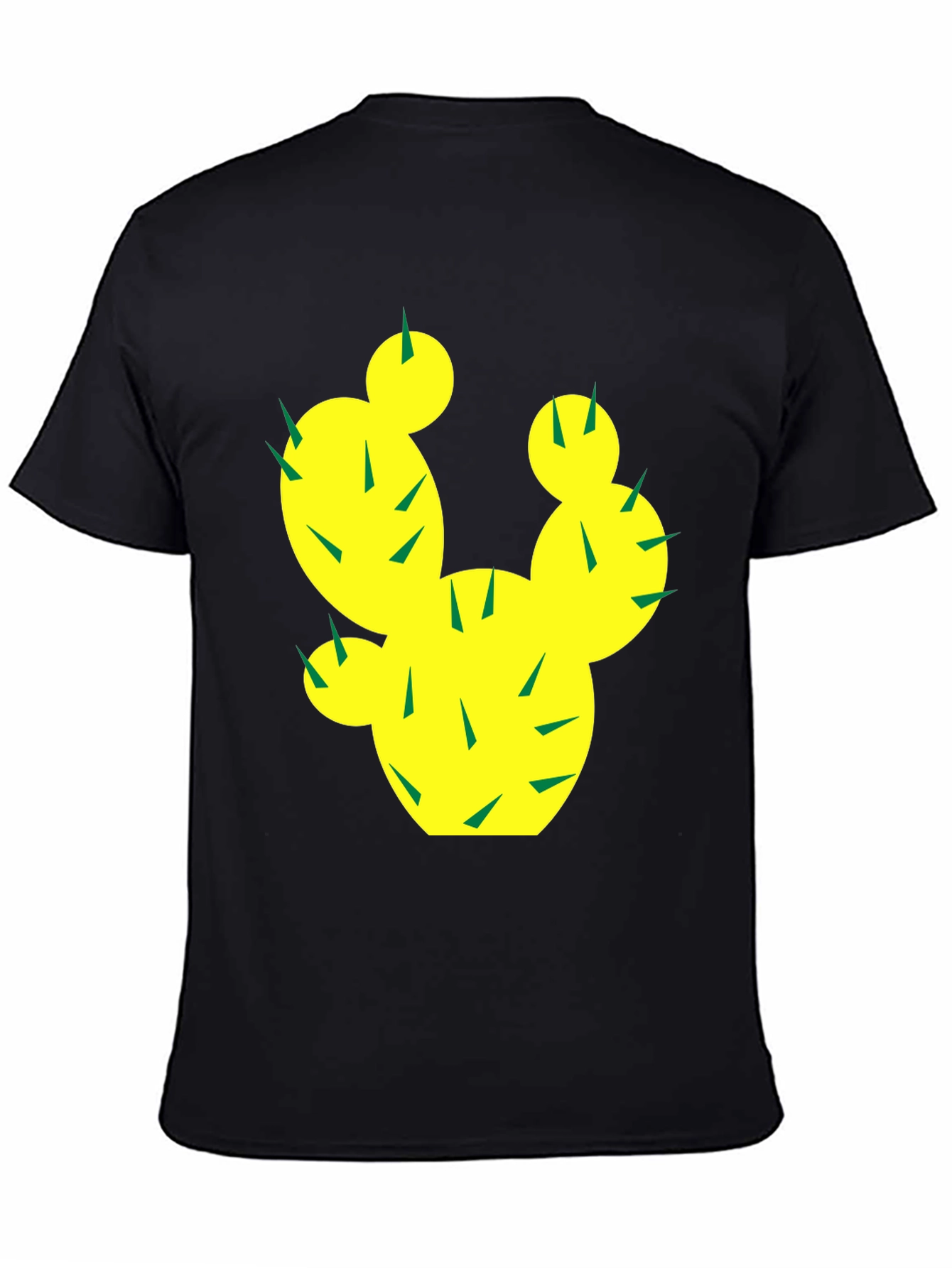 Cactus Graphic Tee - Trendy Black Cotton T-Shirt