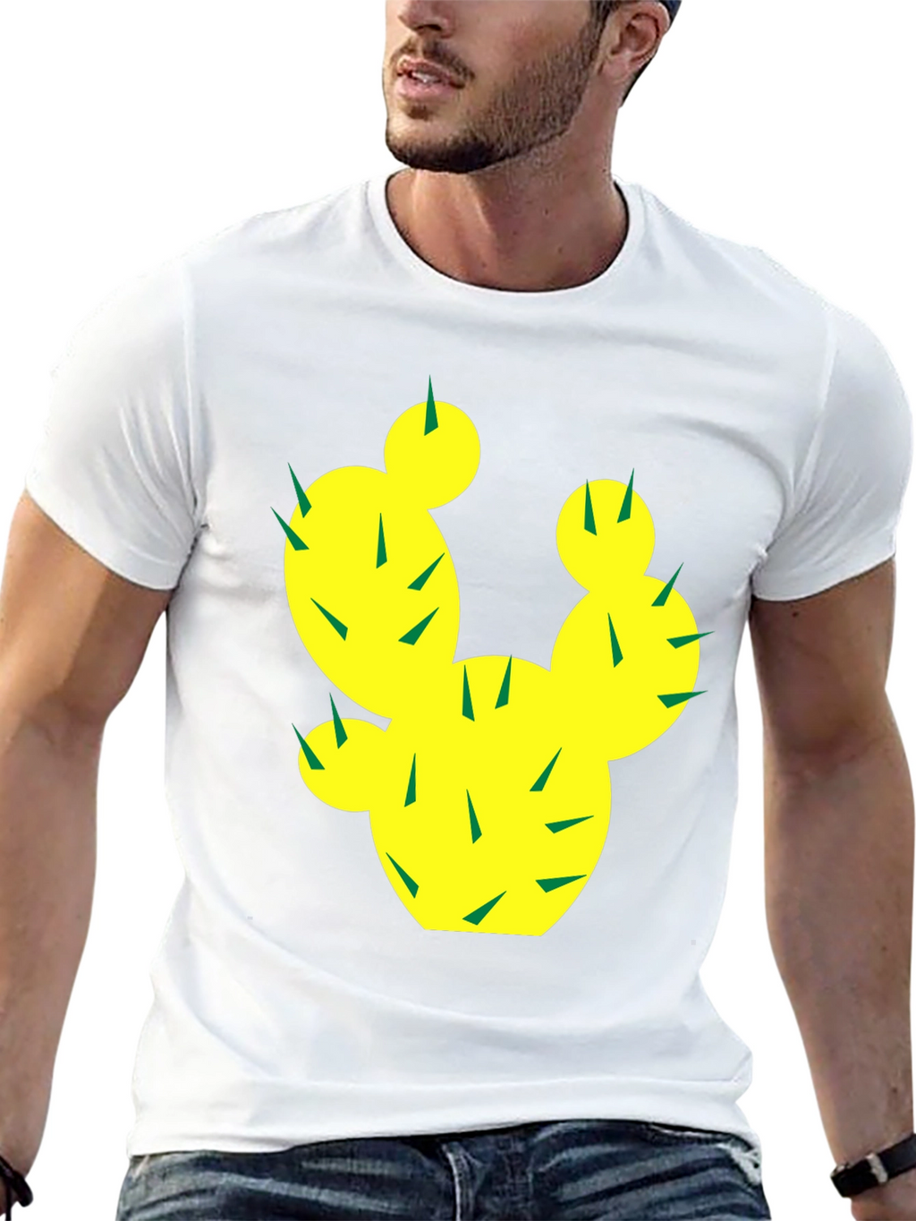 Cactus Graphic Tee - Trendy Black Cotton T-Shirt