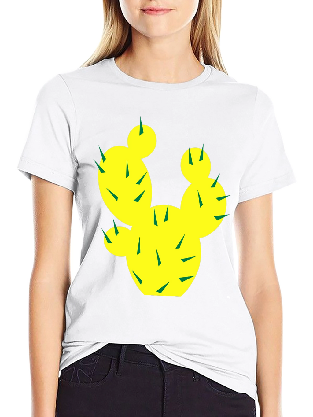 Cactus Graphic Tee - Trendy Black Cotton T-Shirt