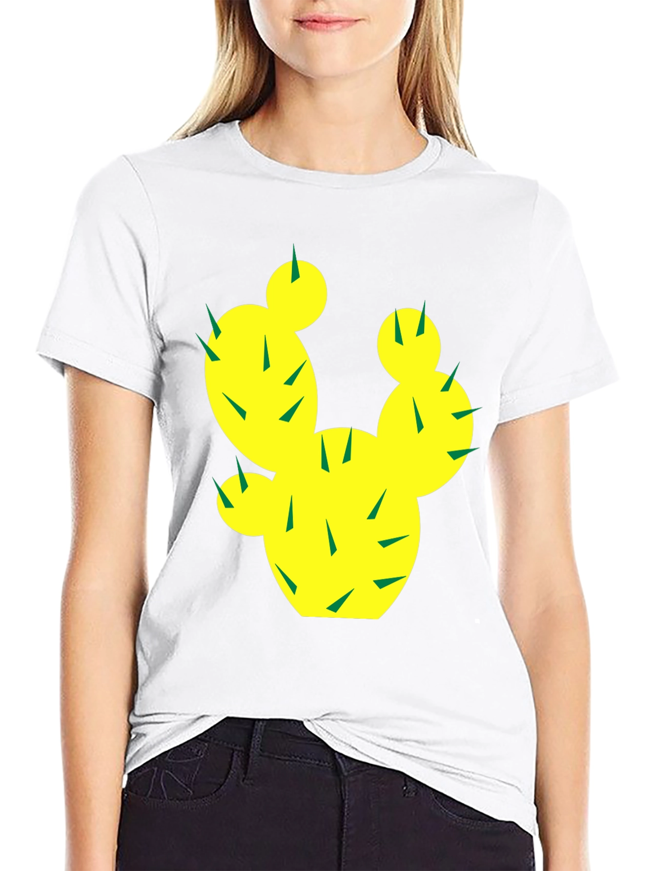 Cactus Graphic Tee - Trendy Black Cotton T-Shirt