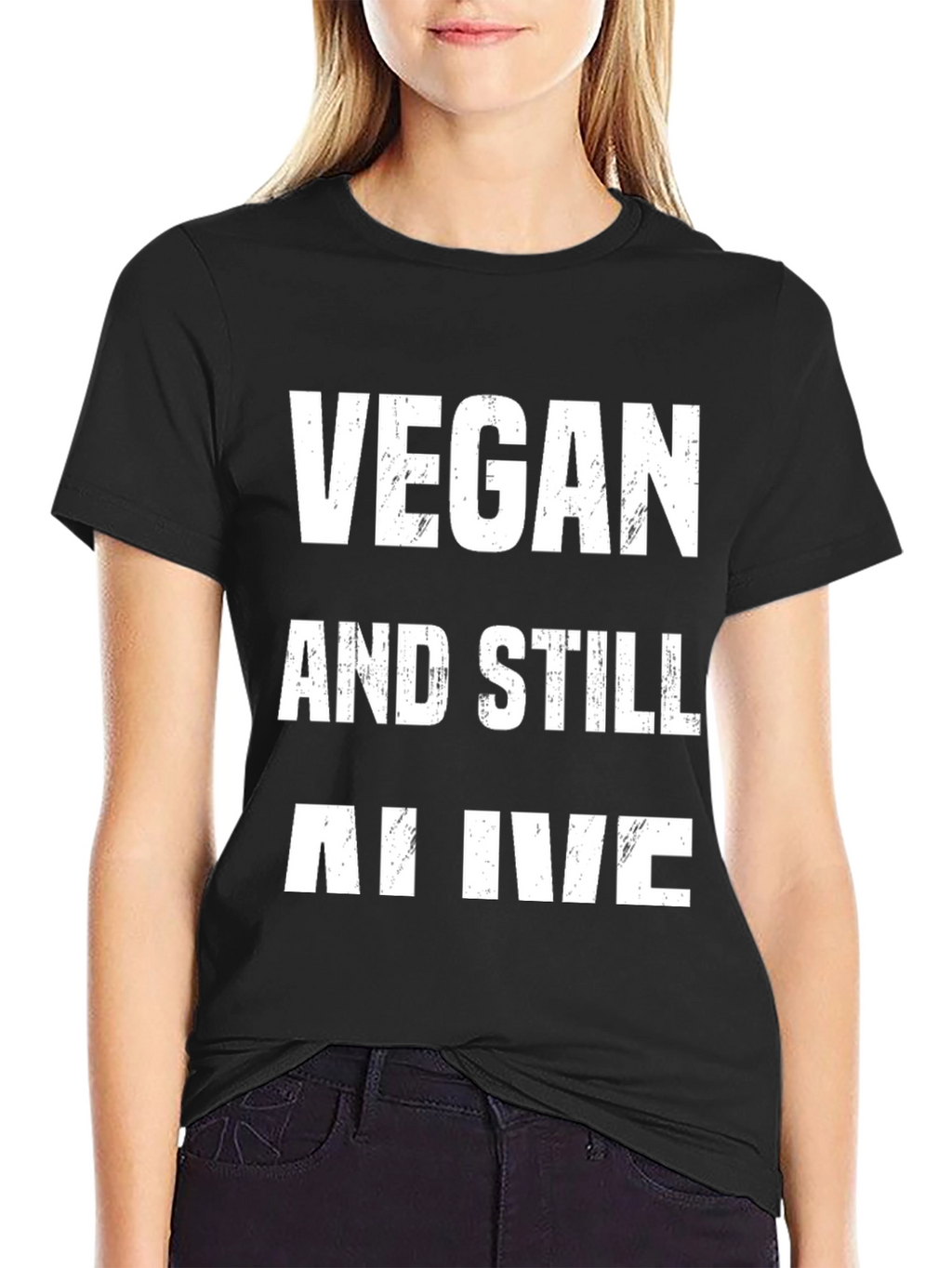 Vegan And Still Alive Funny Graphic Tee
