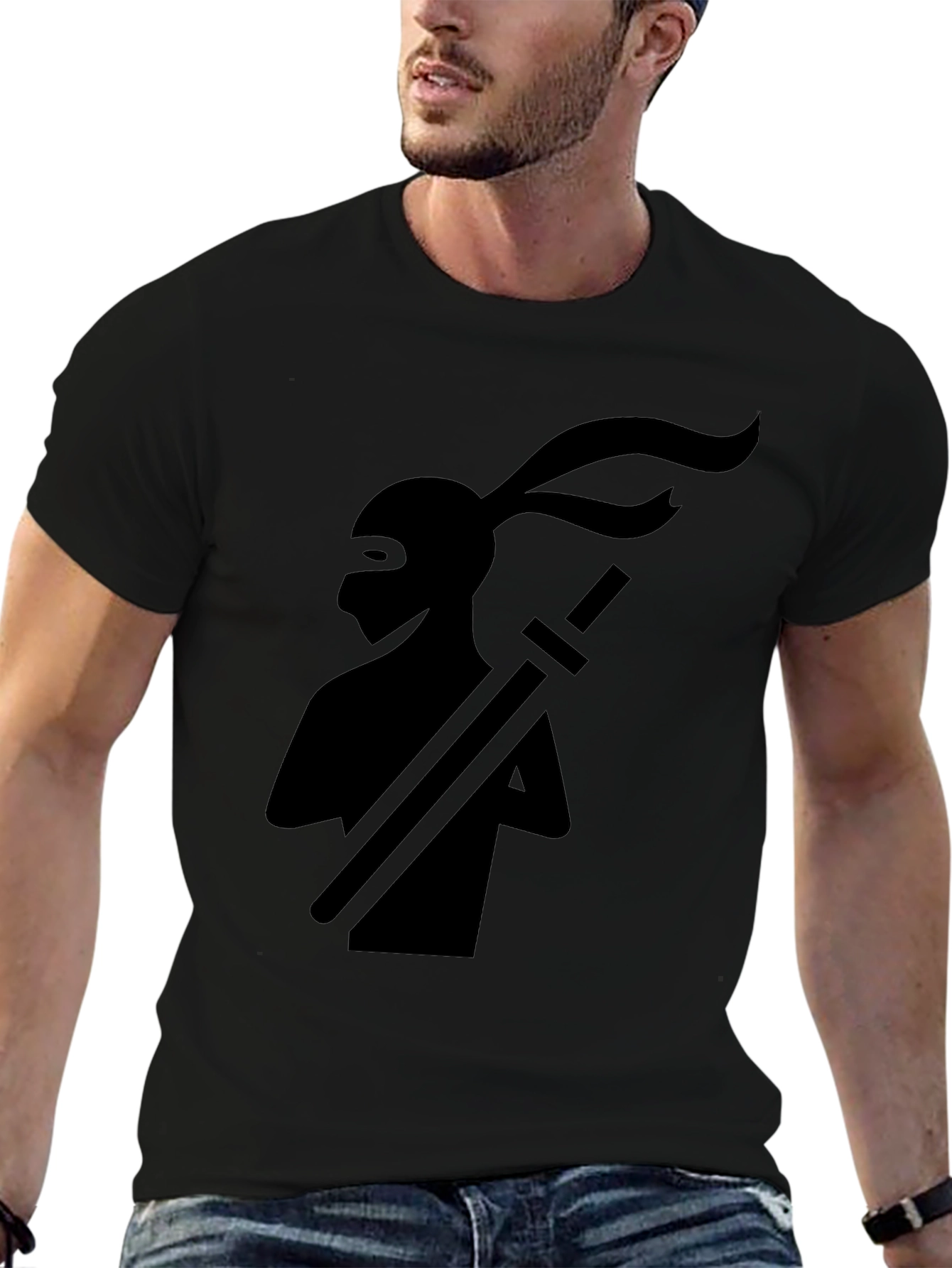 Stealth Ninja Graphic Tee - Black