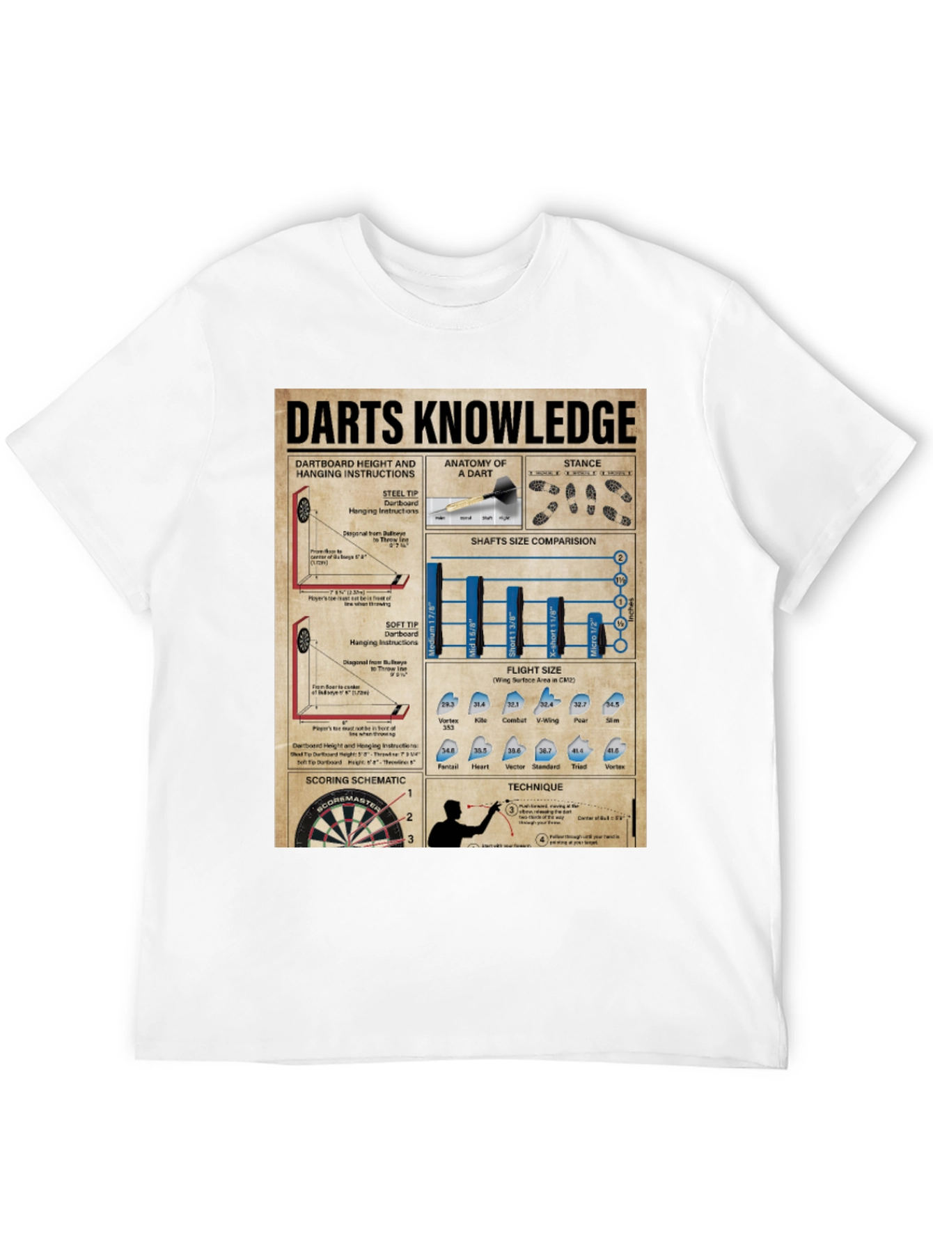 Darts Knowledge Graphic T-Shirt