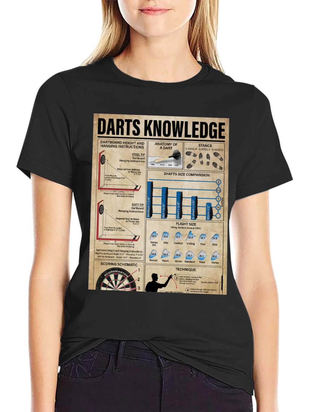 Darts Knowledge Graphic T-Shirt