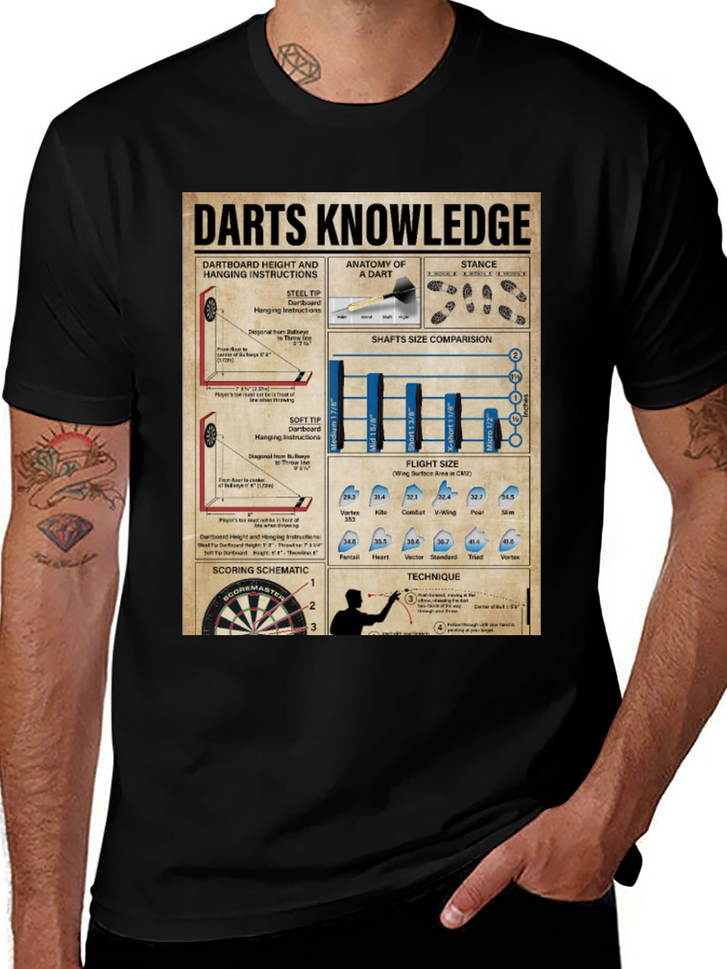 Darts Knowledge Graphic T-Shirt
