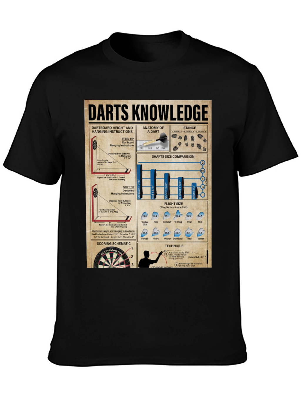 Darts Knowledge Graphic T-Shirt