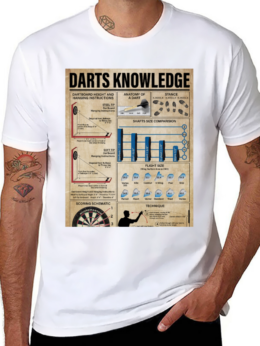 Darts Knowledge Graphic T-Shirt