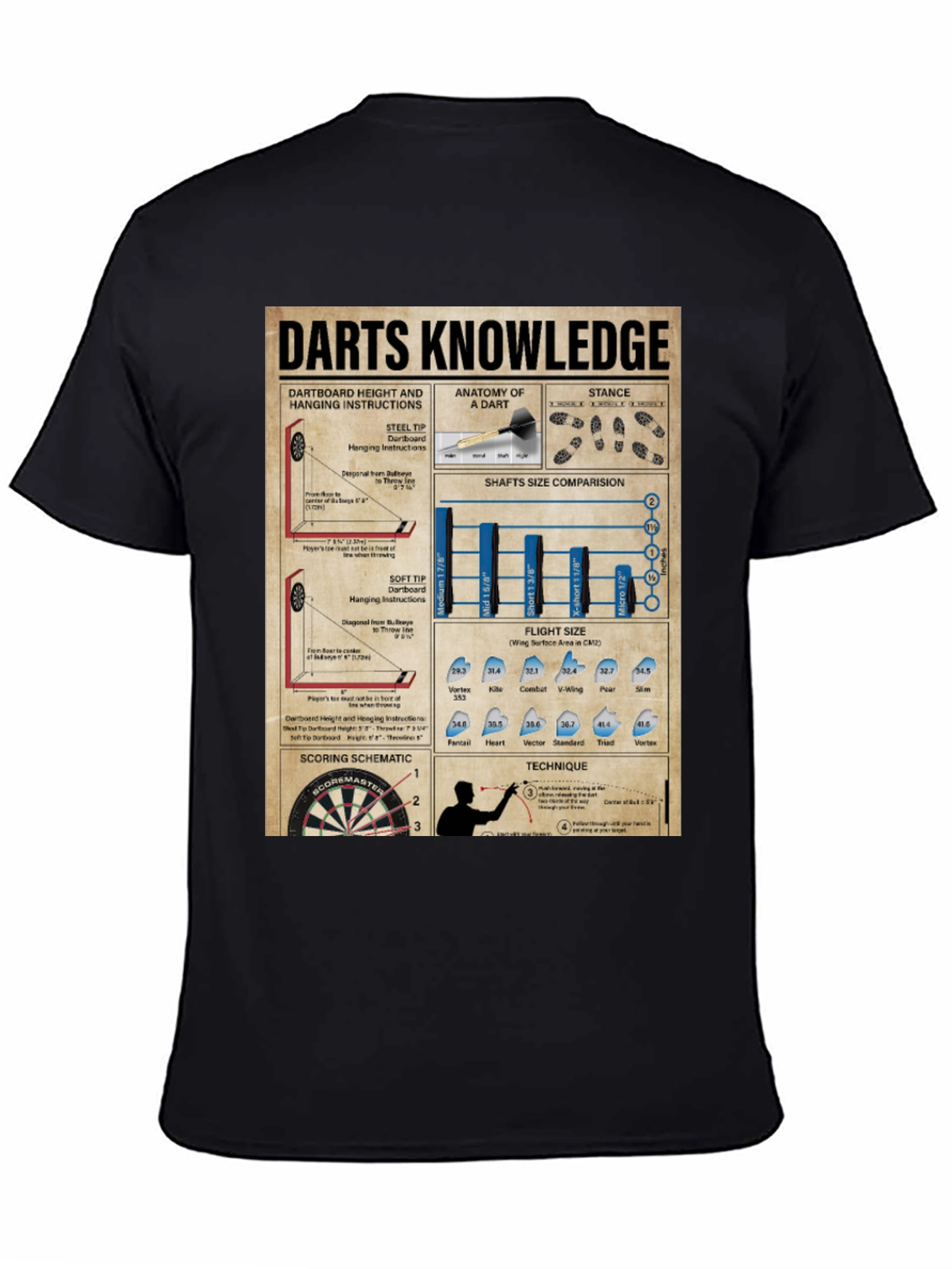 Darts Knowledge Graphic T-Shirt