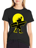 Surf Sasquatch Graphic Tee - Black
