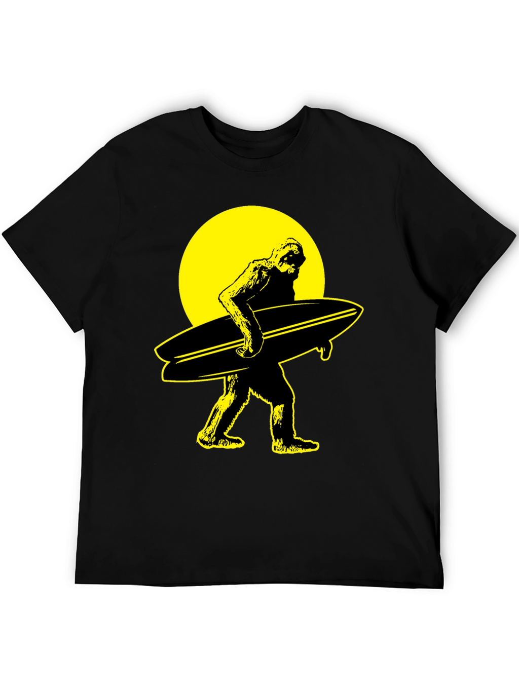 Surf Sasquatch Graphic Tee - Black