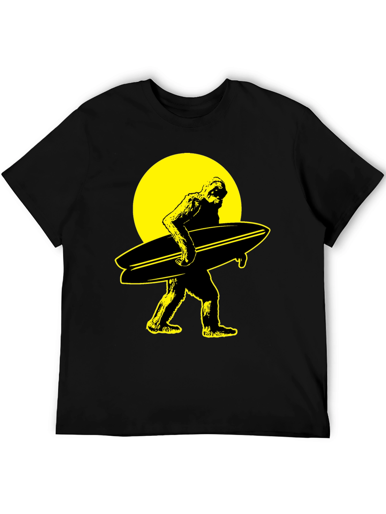 Surf Sasquatch Graphic Tee - Black