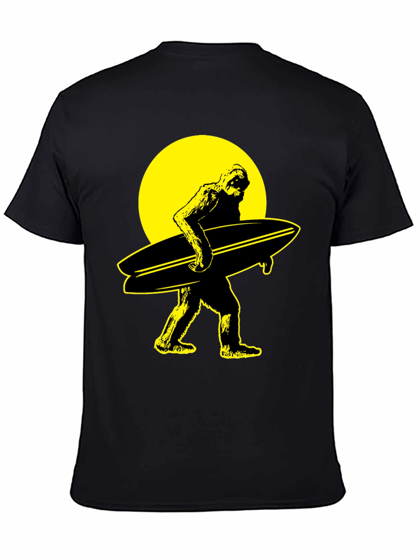 Surf Sasquatch Graphic Tee - Black