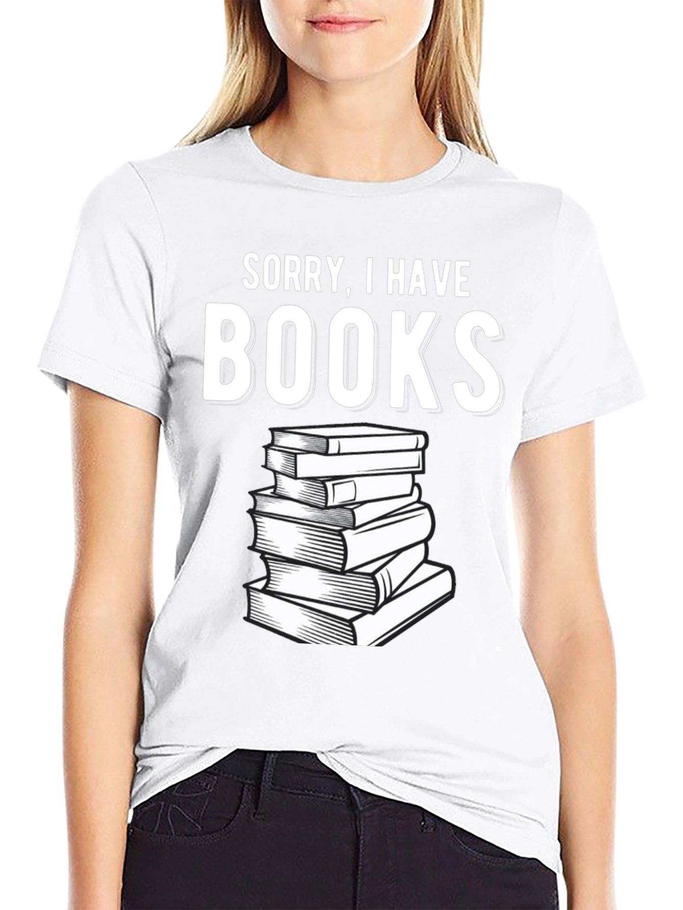 Sorry I Have Books Black T-Shirt