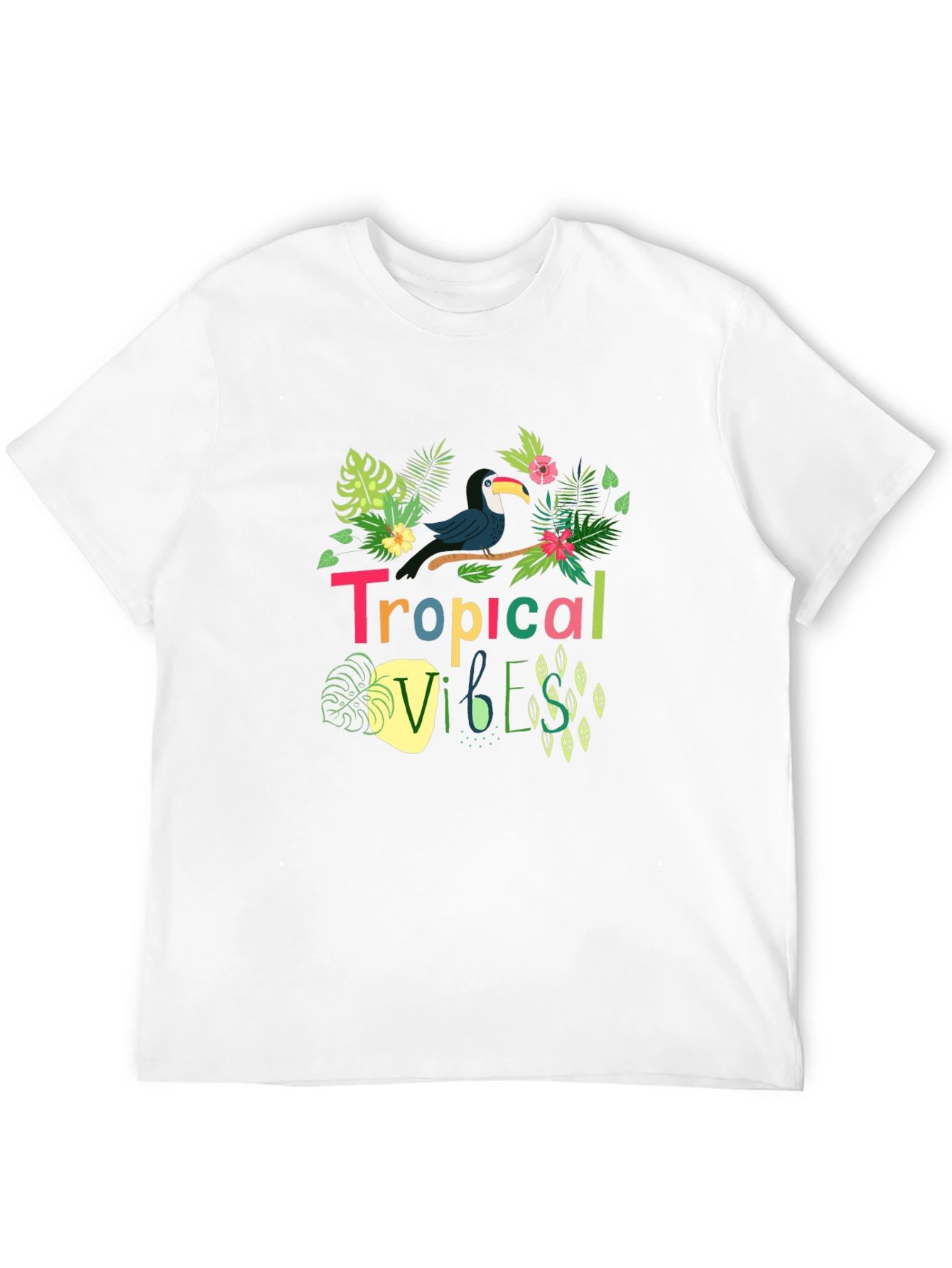 Tropical Vibes Toucan Black T-Shirt