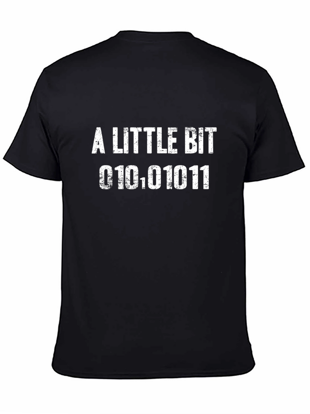 A Little Bit Binary Code Graphic Tee - Black