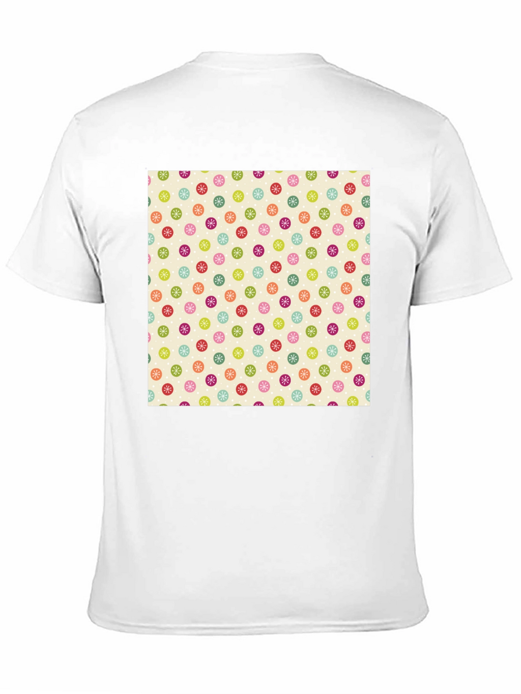 Festive Floral Pattern Black T-Shirt
