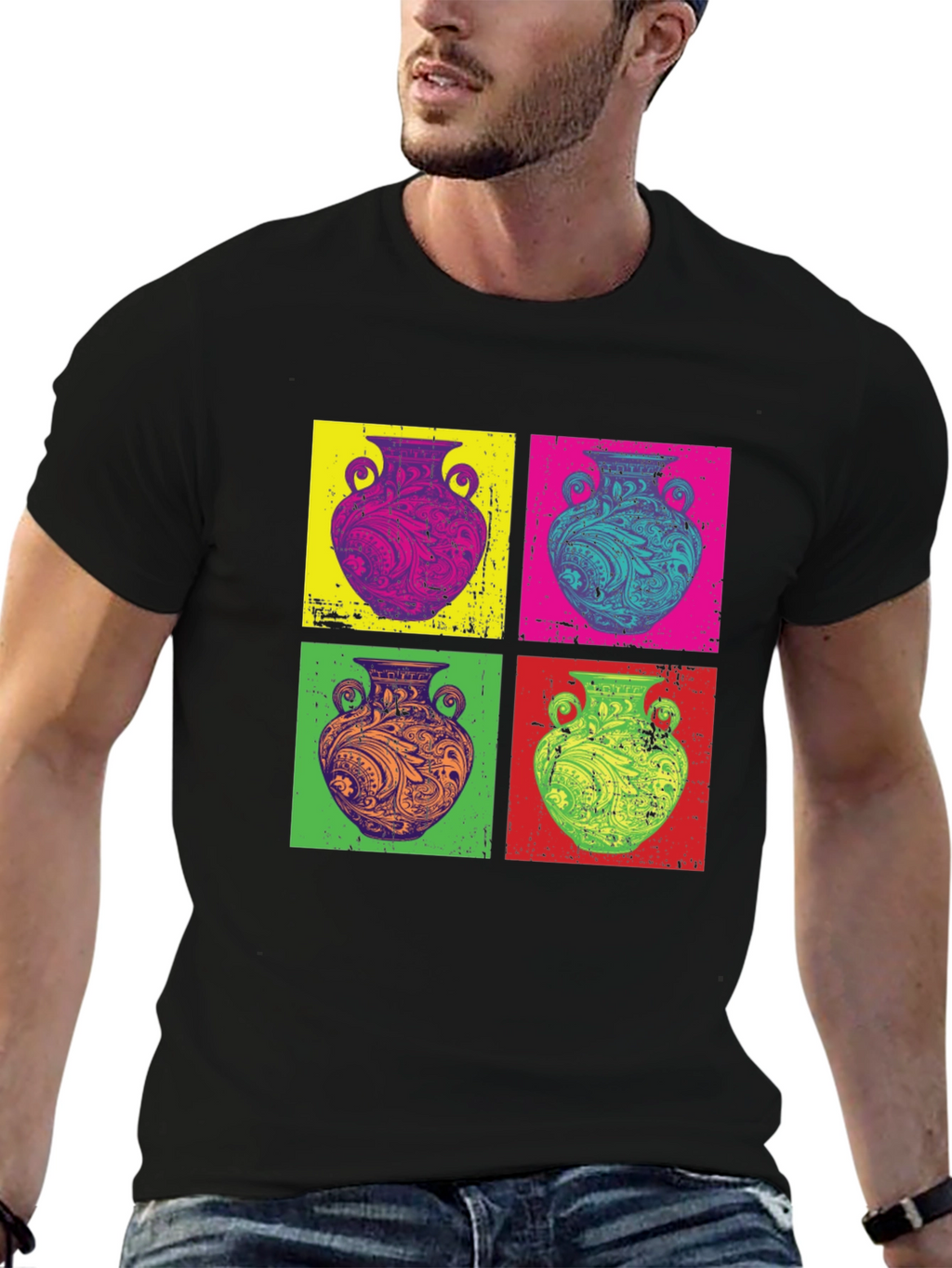 Pop Art Vase Graphic T-Shirt