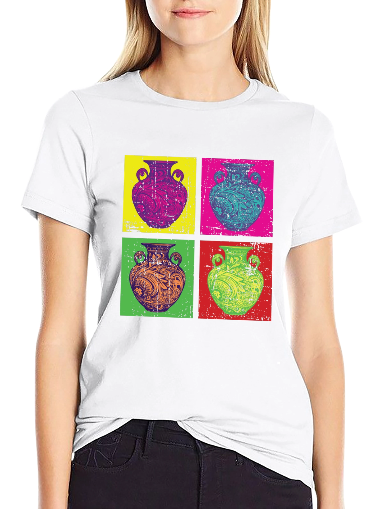 Pop Art Vase Graphic T-Shirt