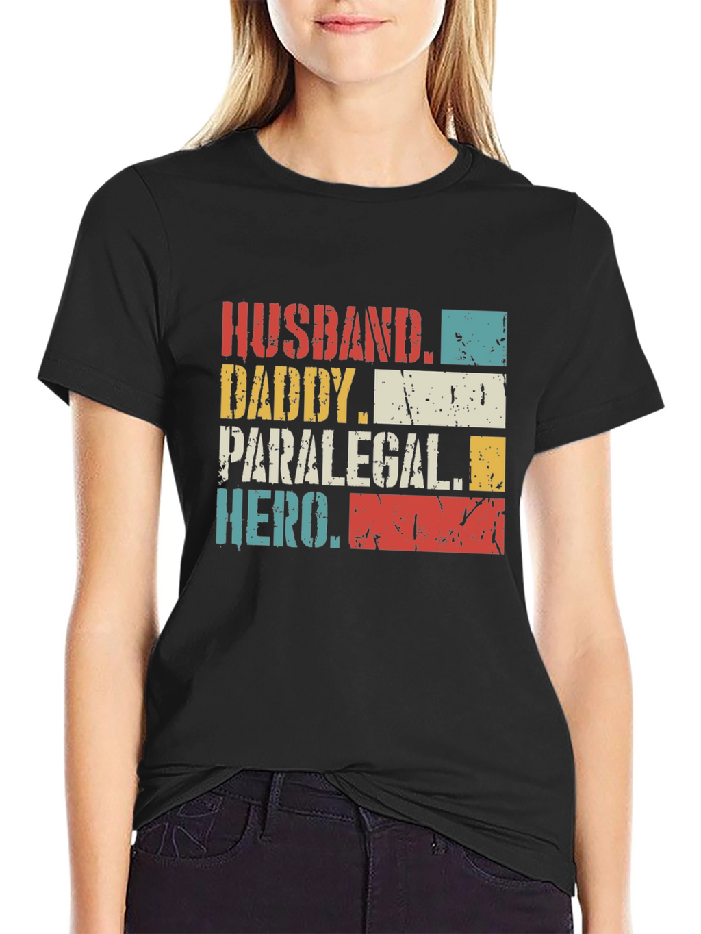 Husband Daddy Paralegal Hero Graphic T-Shirt