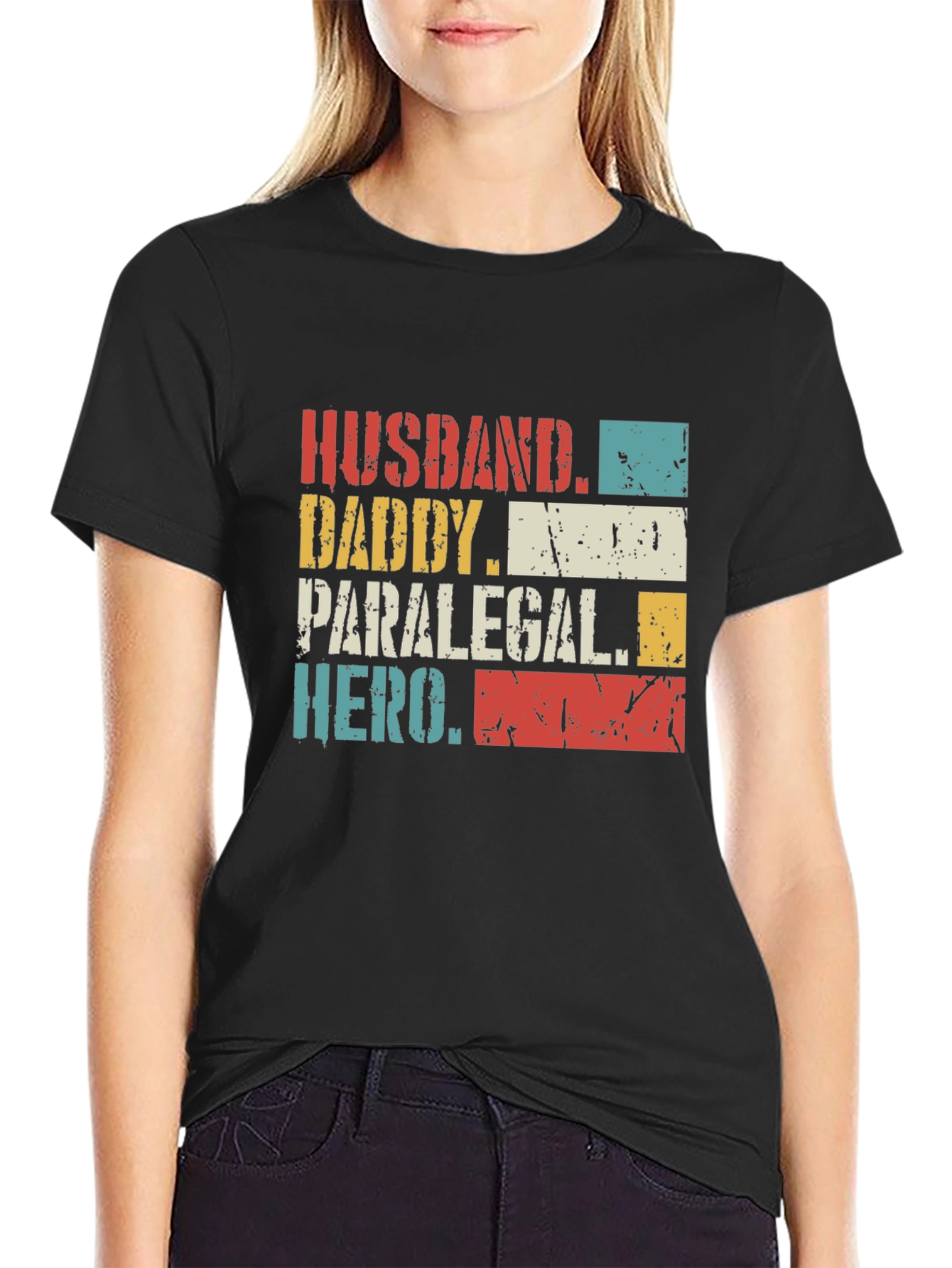 Husband Daddy Paralegal Hero Graphic T-Shirt