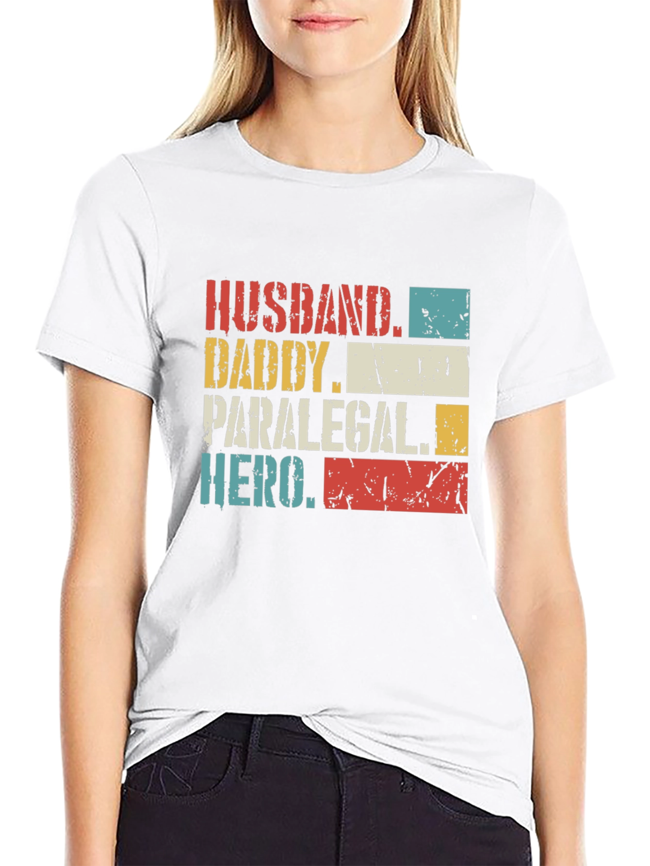 Husband Daddy Paralegal Hero Graphic T-Shirt