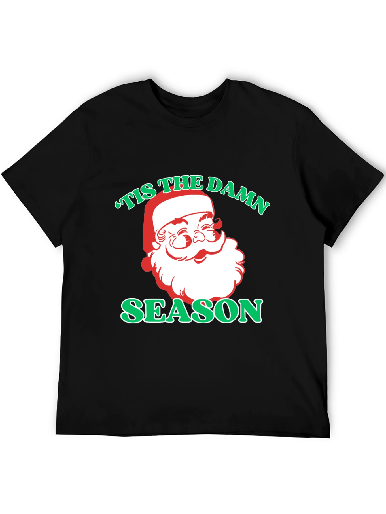 Tis the Damn Season Santa Graphic T-Shirt